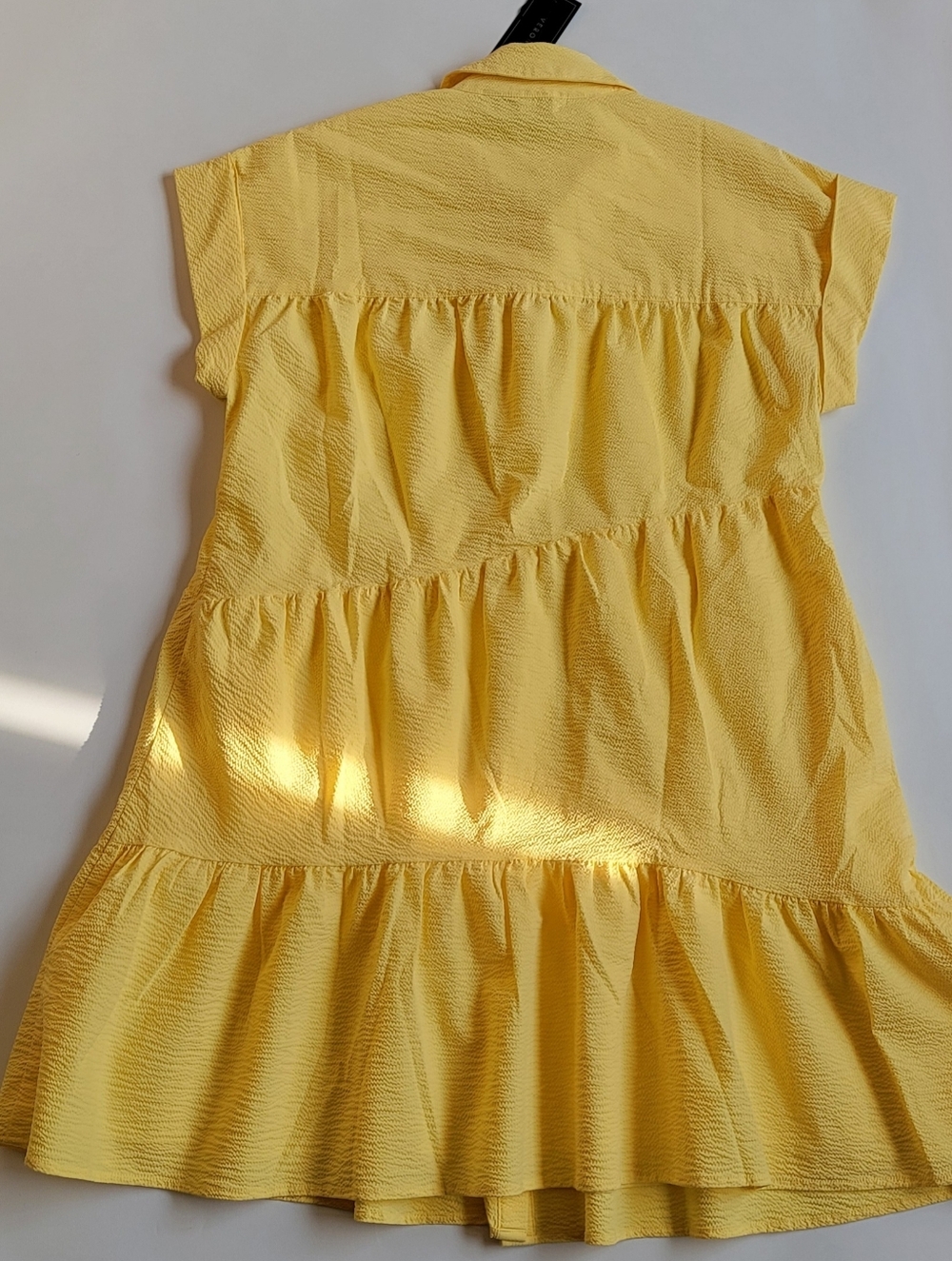 [BNWT] Veronica Beard HARROW TIERED DRESS - Pale Yellow - Picture 5 of 8